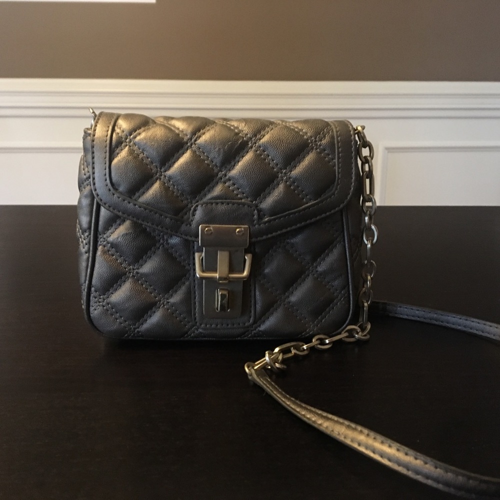 Grey crossbody bag from Banana Republic.